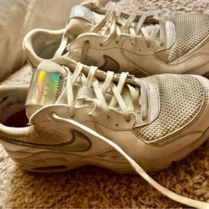 Nike White and iridescent Air Max Athletic Sneakers
